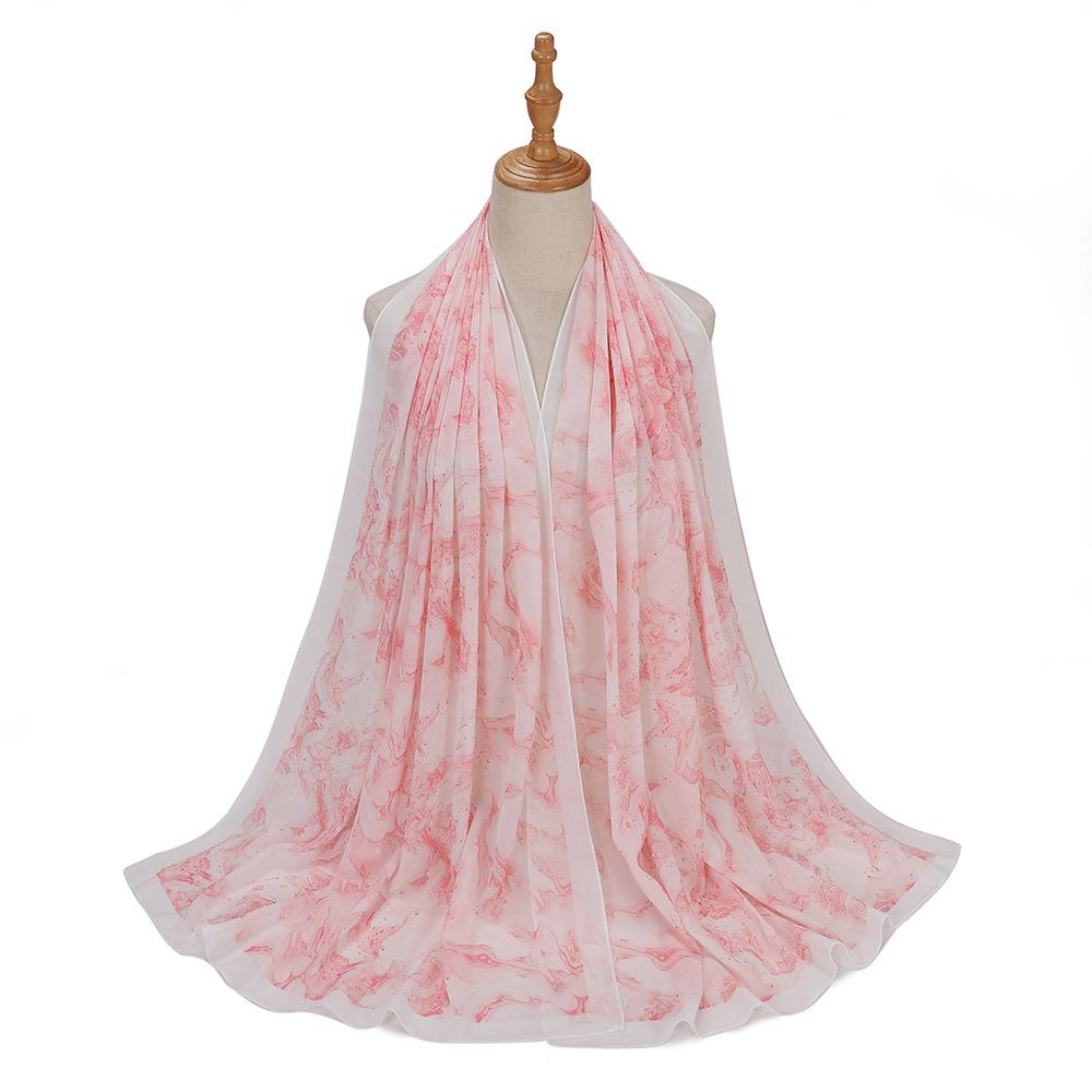 New Designs Printed Hijab Chiffon Scarfs For Women Scarves Muslim Fashion Turbans Malaysian Muslim Hijabs Wraps Ramadan Turban