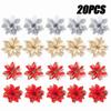 20PCS Four Color Flowers Christmas Flower Christmas Tree Decorations  Christmas Wreath Decoration Christmas Decorations
