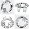 5 Pcs Chrome Overflow Cover Rings, Round Hole Trim Hole Insert in Cap for Home/Sink/Bathroom/Kitchen