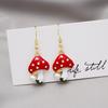 S925 Silver Needle Mushroom Earrings: Trendy Cartoon Design for a Fresh Summer Look