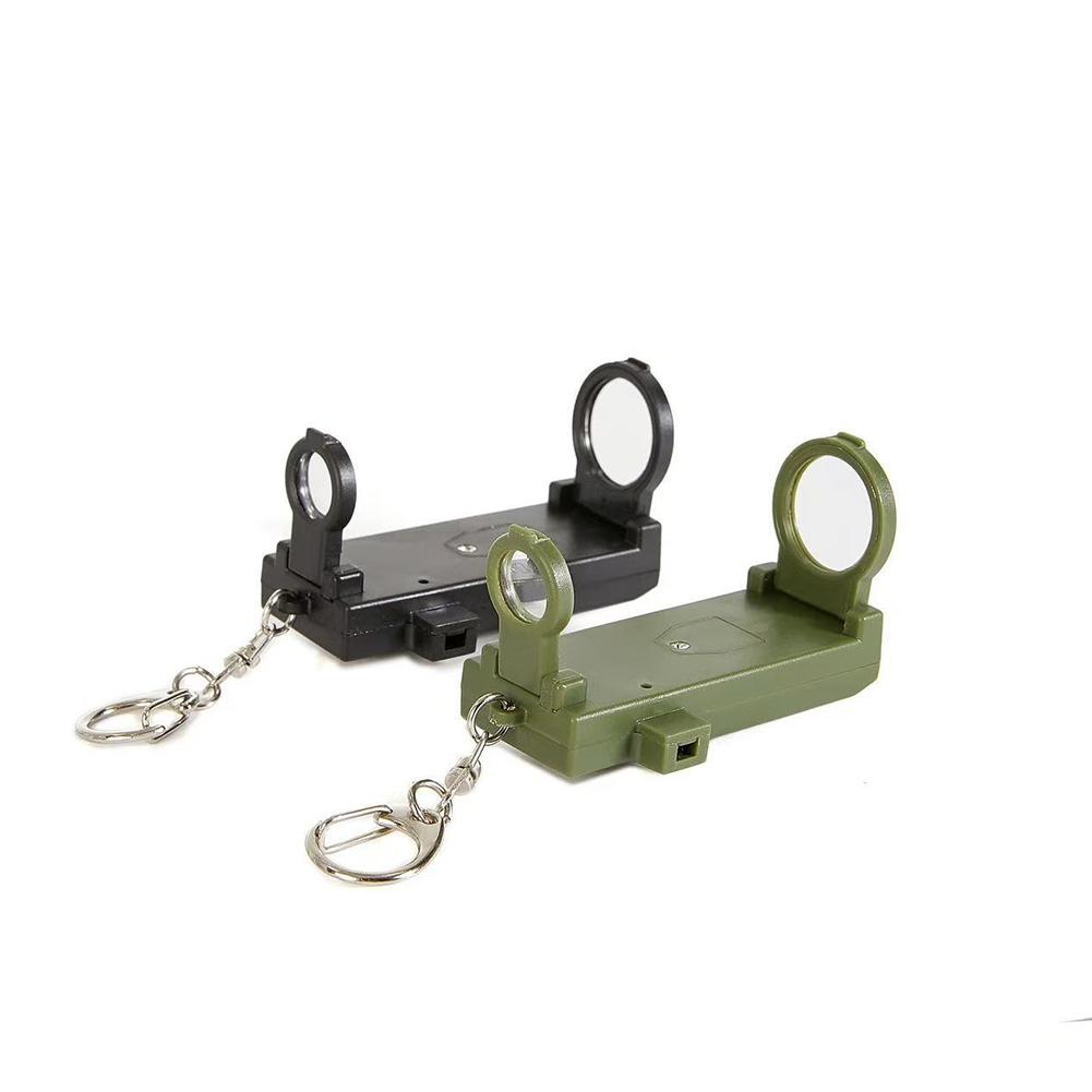 Outdoor Survival Emergency Whistle with Compass LED Light Telescope Magnifier Multifunction Practical Mini Tool for Hiking Camping Adventures