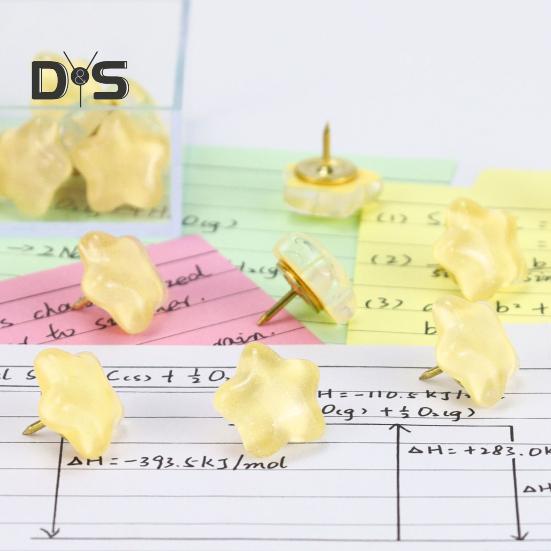 20 Pcs Star Glitter Push Pins Thumb Tacks with Storage Box Sparkly Push Pins for Bulletin Board Corkboard Photo Wall Office or Home