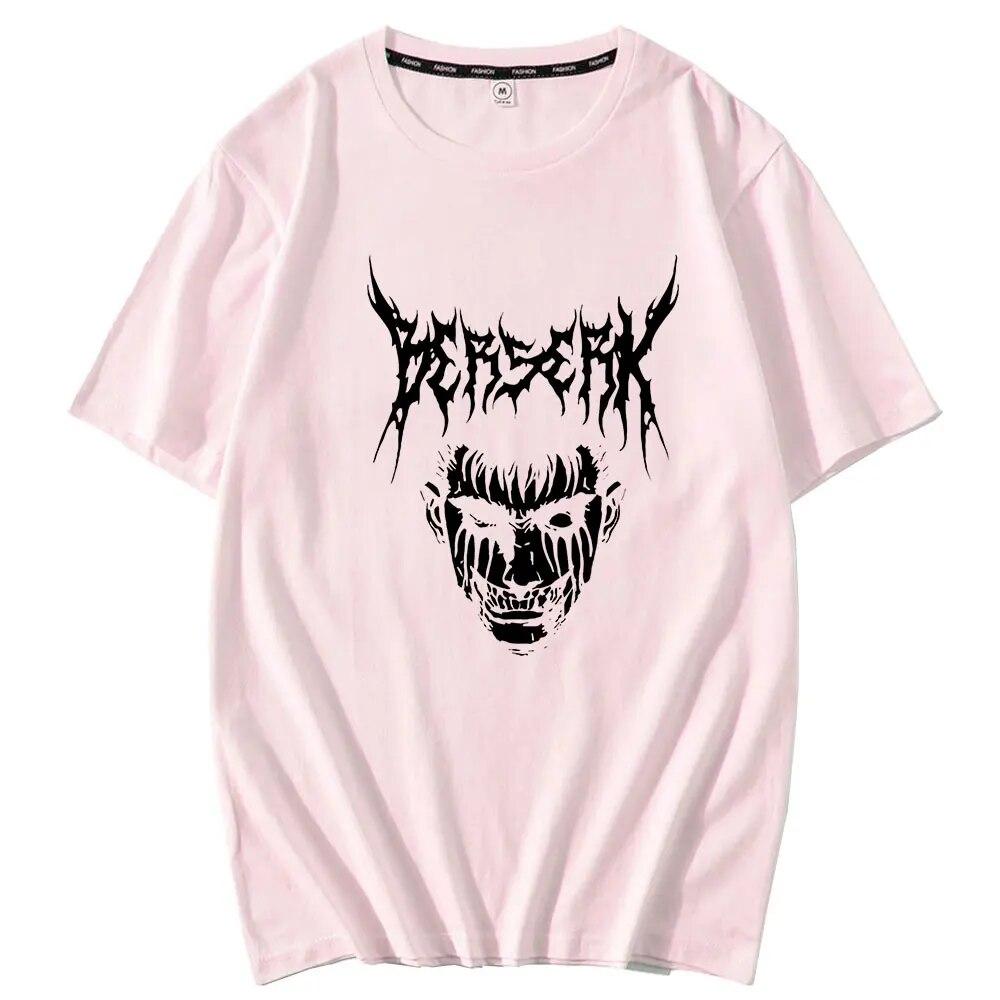 NEW Unisex Dark Berserk Anime T-shirt Female Short Sleeve Manga Tshirt Featured Breathable Cartoon Pattern Print Women Casual Tees Unisex