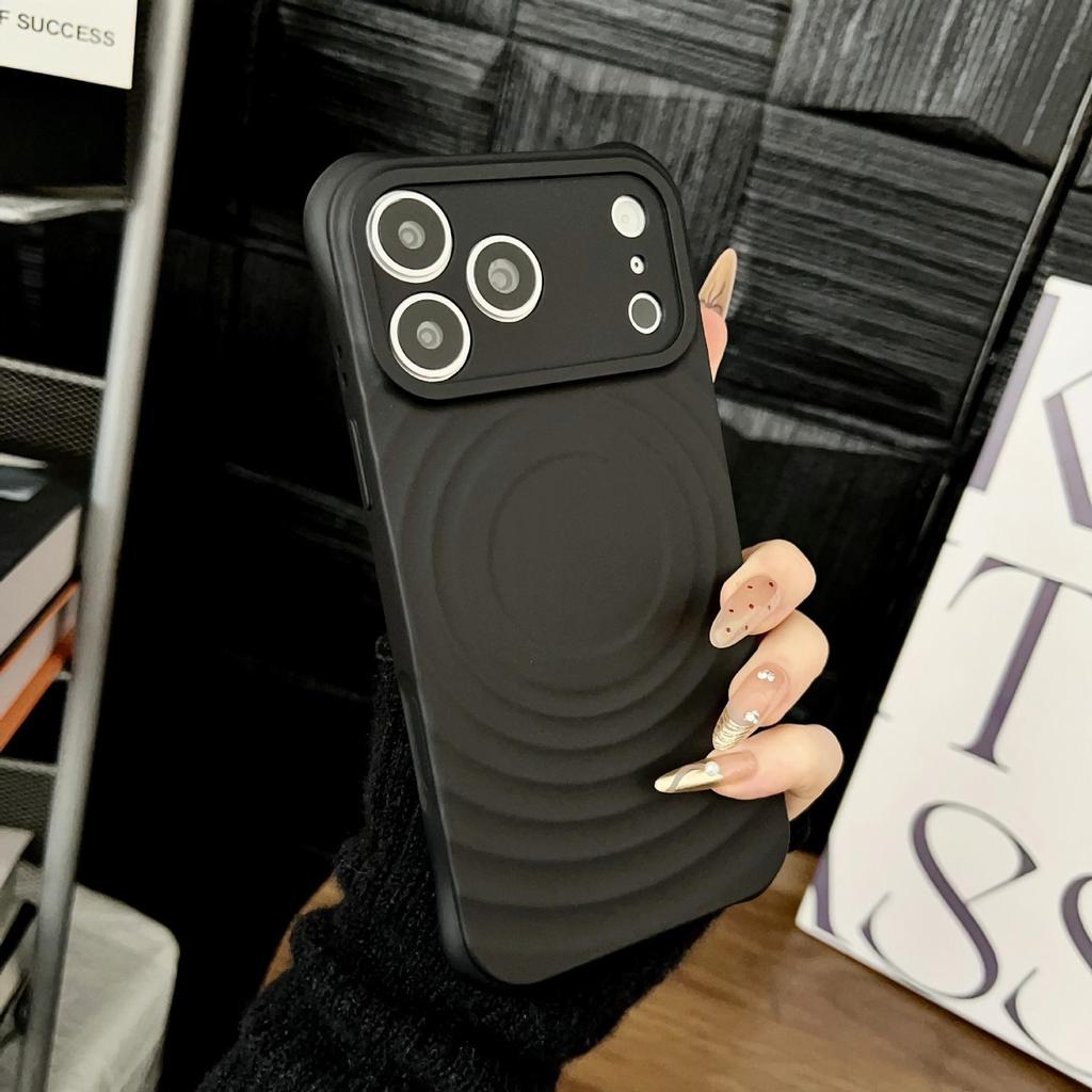 Pore Anti-Drop Liquid Silicone Phone Case for iPhone 17 Pro Max, Magnetic Compatible with Apple 14/15/16