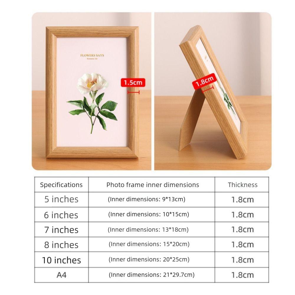 Circular Wood Picture Frame Stand Multicolor Picture Display Frame Simple Photo Frame  Gift
