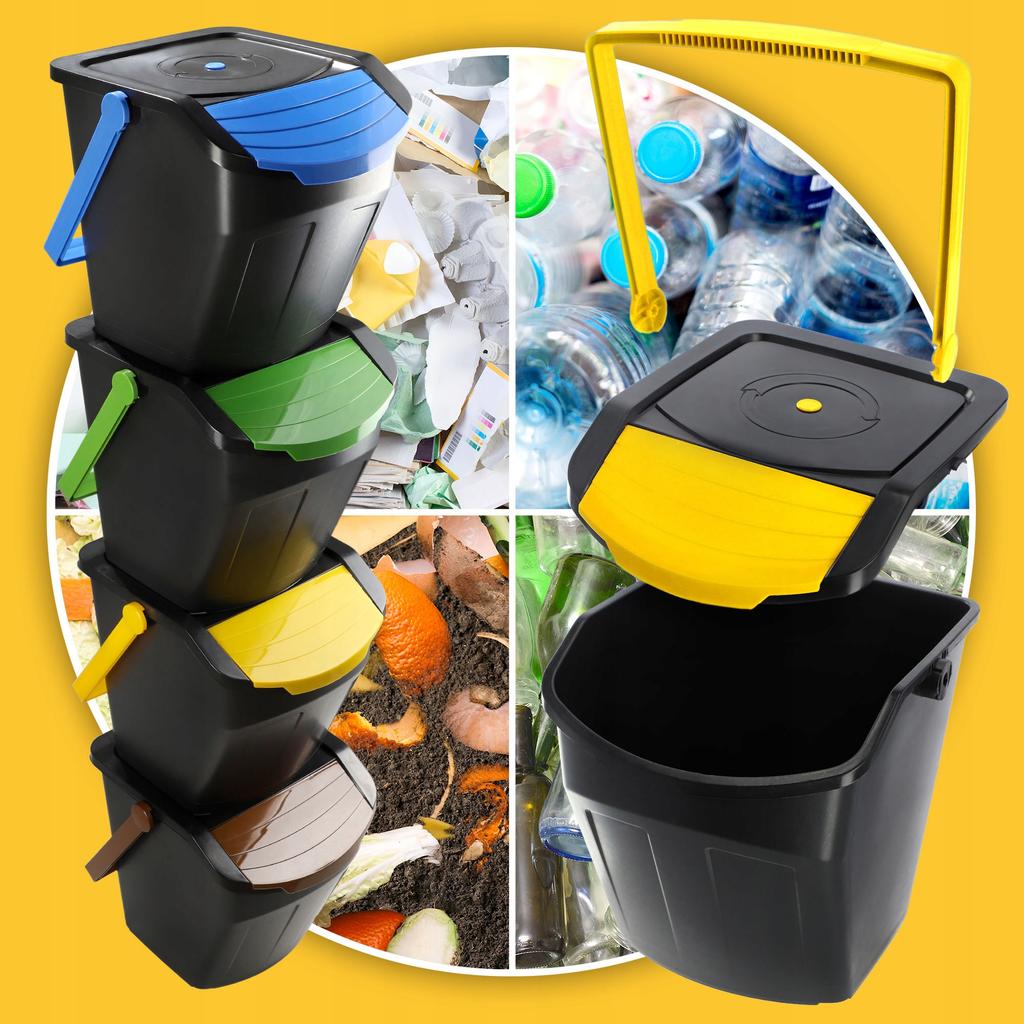 KADAX Trash Can Container for Sorting Set 25L