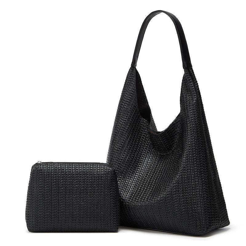 

Универсальная сумка-тоут, Повседневная сумка под мышкой большой вместимости, Сумка на одно плечо чёрный