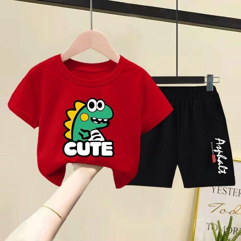 Boys' Short sleeved Short sleeved Set Summer New Style Set