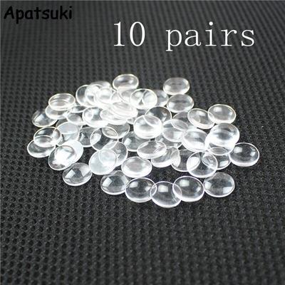 10pairs Glass Eye Chips for Blythe Doll Glass Eyechips Transparent Pupils 14mm DIY Patch Pupils Eyes Blyth Doll Accessories