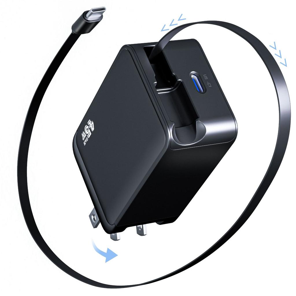 New 45W Telescopic Cable Charger Is Suitable for IPhone16 Gallium Nitride 45W Charging Head