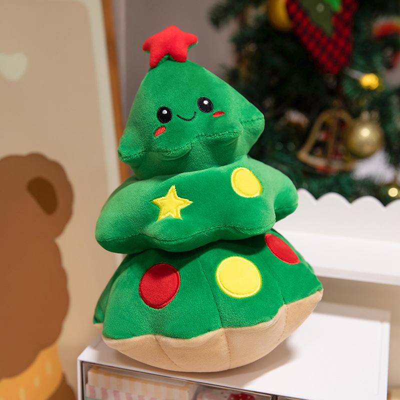 25CM Christmas Plush Toy Santa Claus Soft Doll Christmas Decoration Christmas Tree Socks Christmas Gifts for Boys Girls