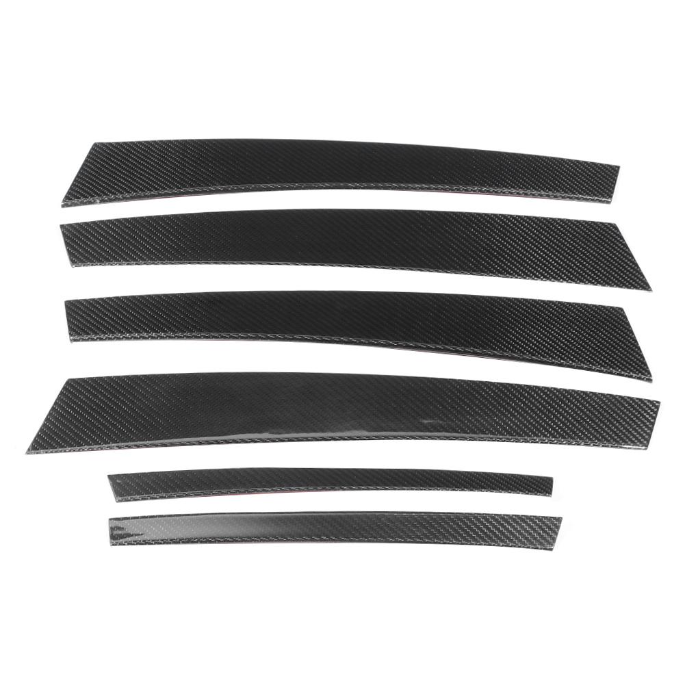 

6pcs Set Dry Carbon Fiber Window Door Pillar Post Trim Decals Fit for Alfa Romeo Stelvio 17 19
