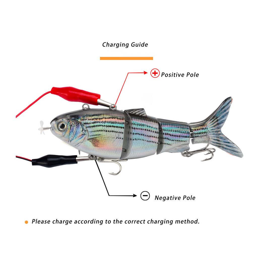 Swimming Fishing Electric Lures USB Rechargeable LED Light Wobbler Multi Jointed Swimbaits Lifelike Fishing Tackle T 620