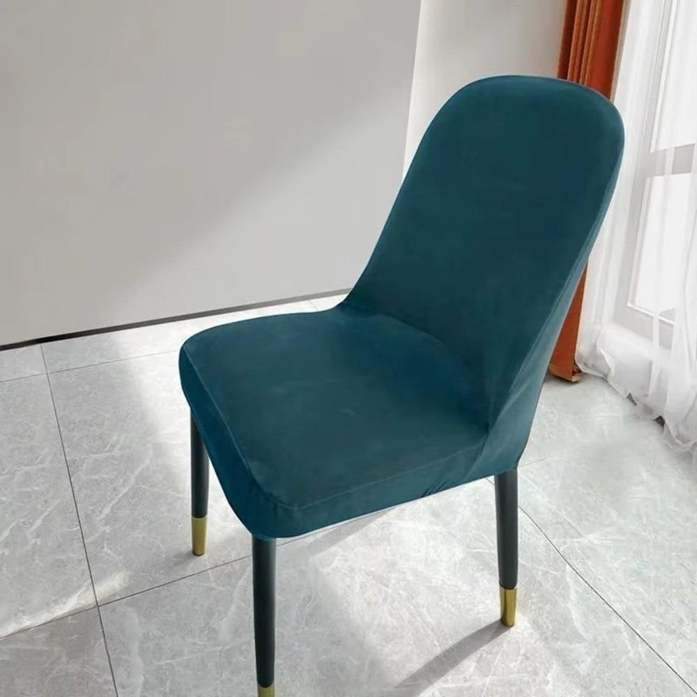 New Velvet Chair Slipcovers Solid Color Universal Seat Case Washable Adjustable Elastic Stool Covers Dining Room