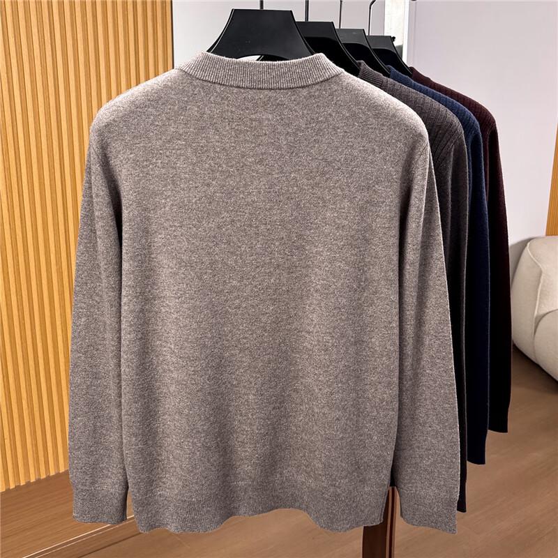 Men's Casual Luxury Round Neck Wool Blend Sweater
