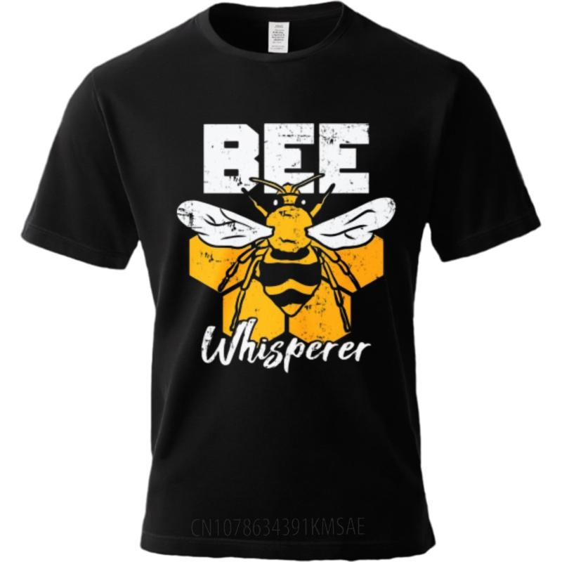 Cheap Tshirt Breathable Tee Travel Man Oneck t shirt Black Bee Whisperer With Honeycomb Background Fashionable For him Tshirt
