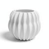 Modern White Barrel-shaped Plant Pot