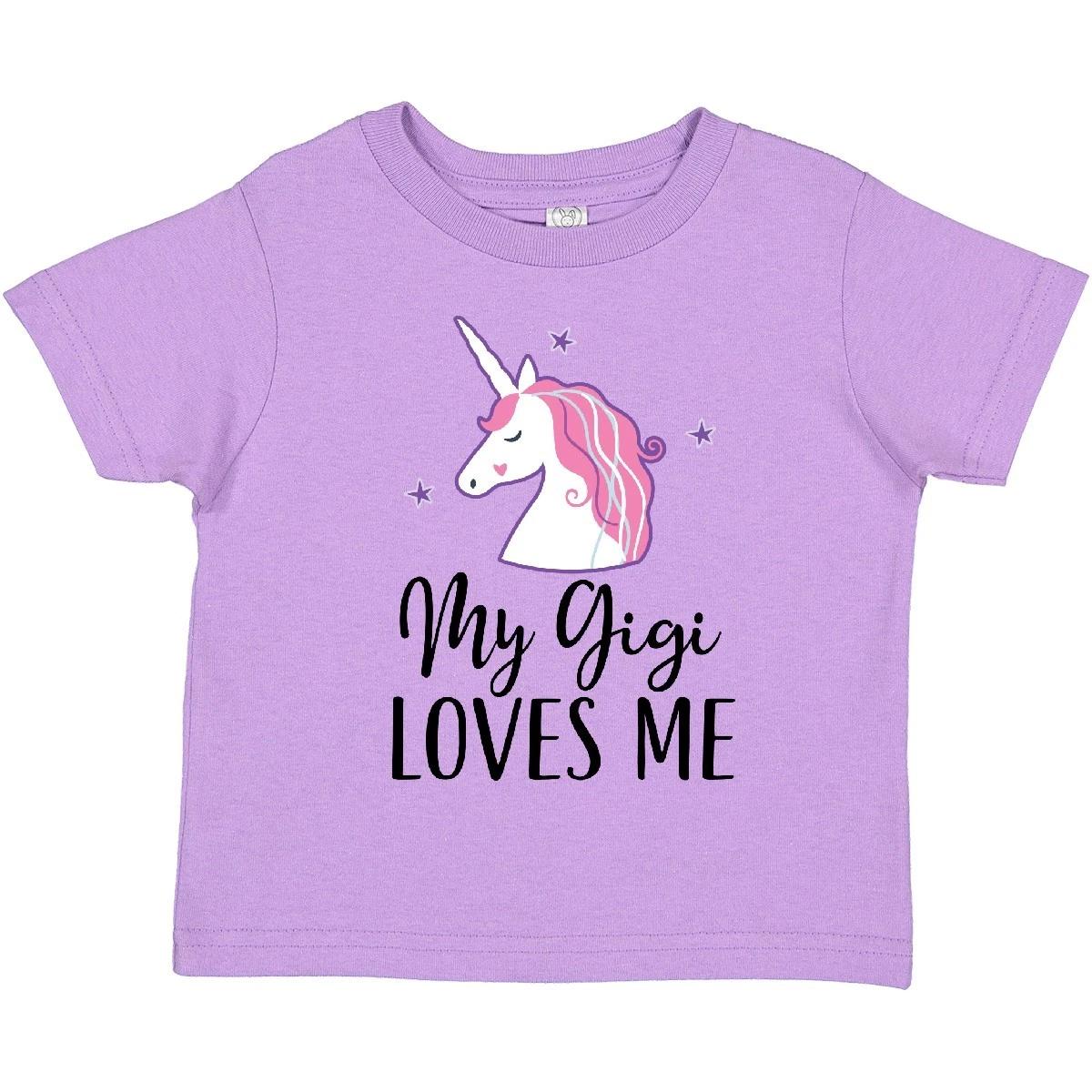 Inktastic My Gigi Loves Me Unicorn Girls Toddler T-Shirt Grandma Grandkids From 160