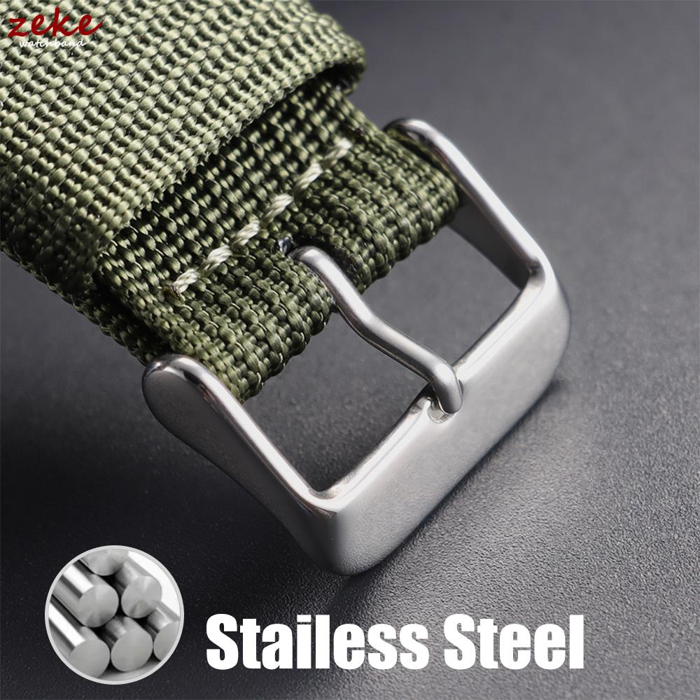Army Sports Breathable Nylon Watch Band 18/20/22mm Braided Nylon Strap for Seiko Men's Fabric Nylon Bracelet Wristbelt for Omega