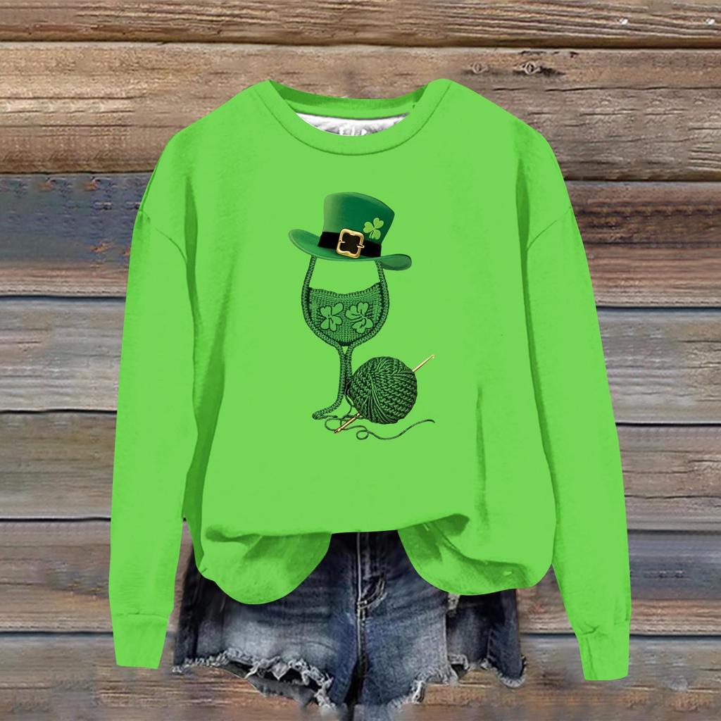 Dámská módní ležérní mikina s dlouhým rukávem a volným střihem s potiskem