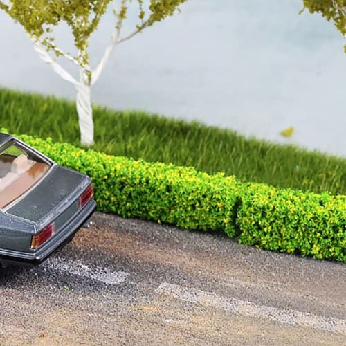8 Miniature Shrub Strips, Static Shrub Plants Model + 1 Road Tape (5*60cm), Static Landscape Model, Artificial Plants, Building Model, Miniature Garde