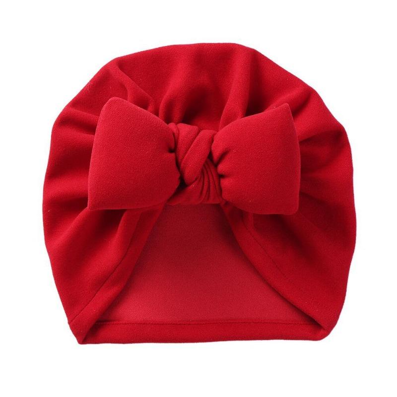 New Autumn and Winter Imitation Cashmere Baby Pullover Hat Filled with Cotton Bow Children's Hat Baby Fontanelle Tire Cap