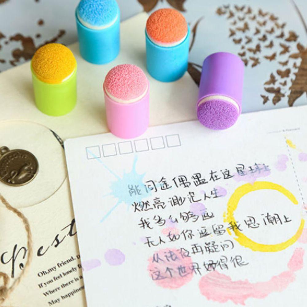 40PCS/set Multicolour Finger Sponge Daubers Small Size Children's Painting Tool  Drawing