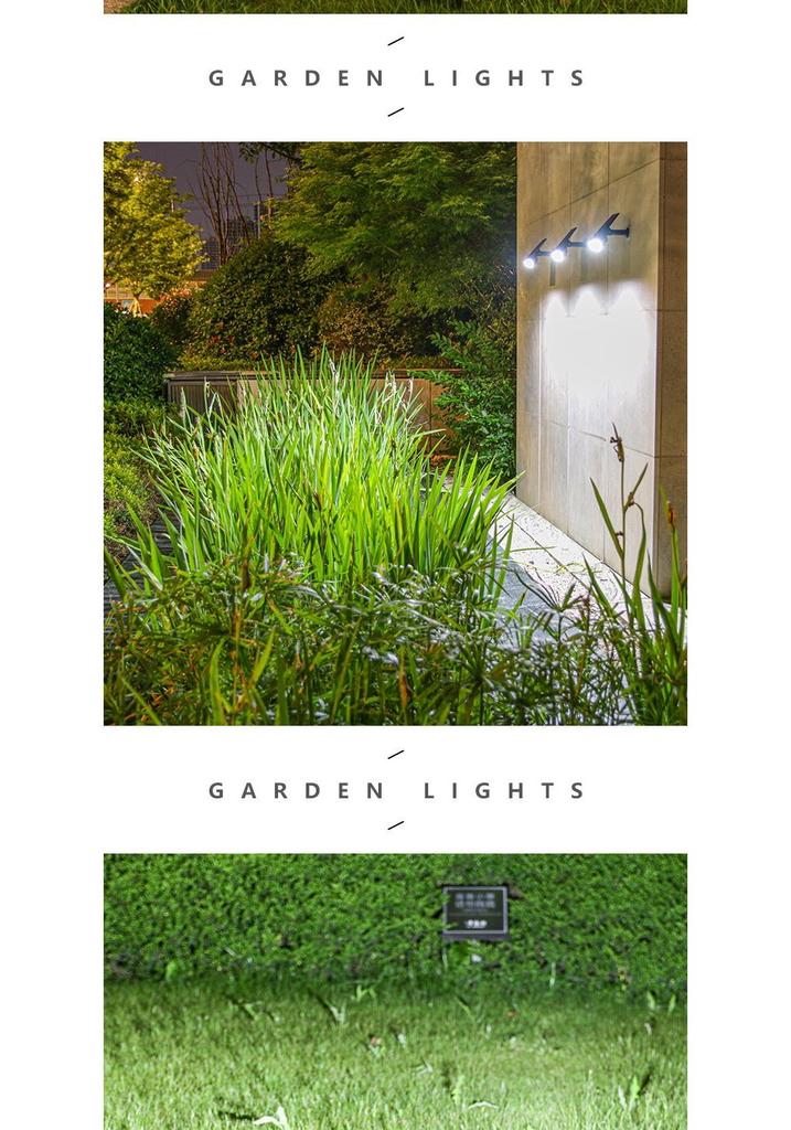 Outdoor Waterproof Solar Garden Stake Lights & Wall Spotlights