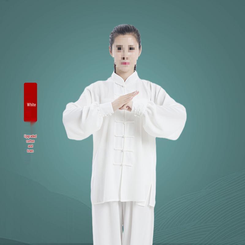 Унисекс костюм для Тайцзи 2024: Хлопково-льняной набор для боевых искусств для всех сезонов XS