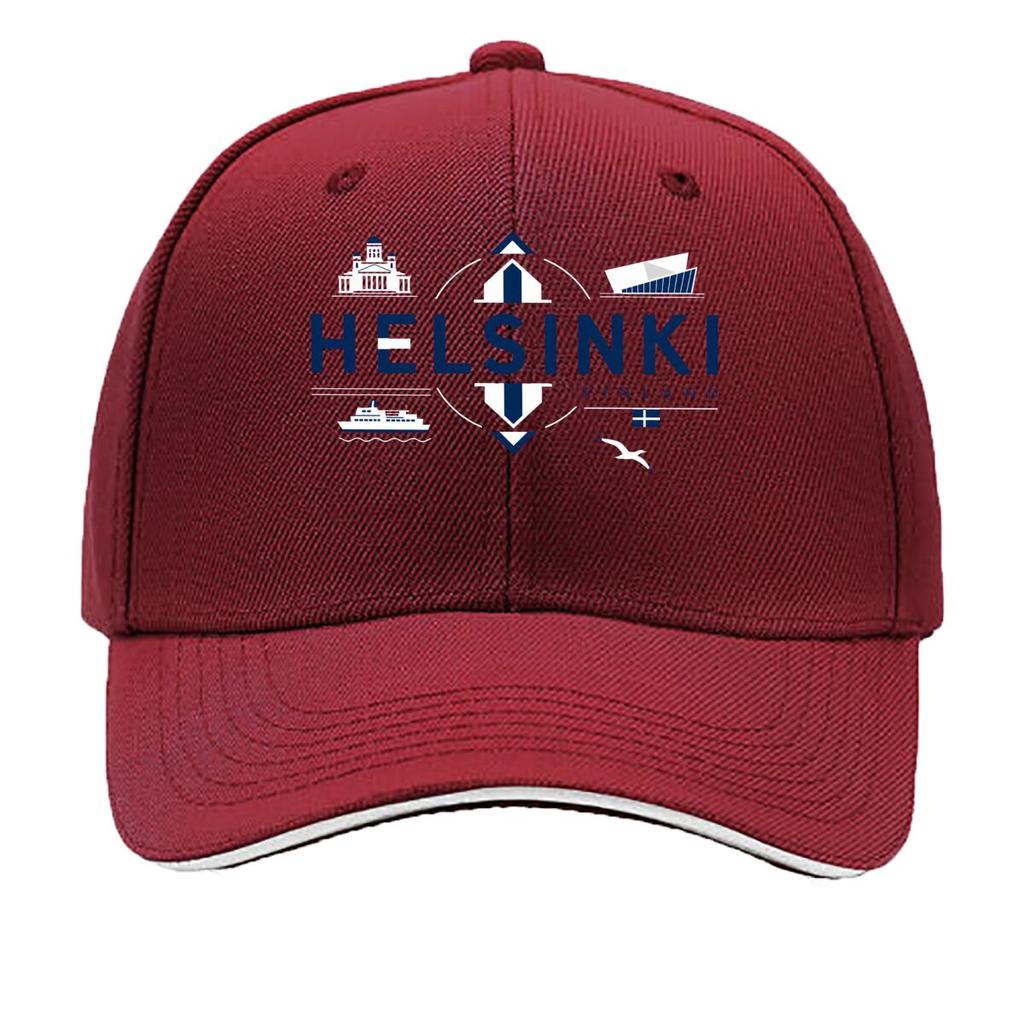 Modern Helsinki Finland Cross Travel Sandwich Baseball Cap Sun Cap Outdoor Workouts Hat