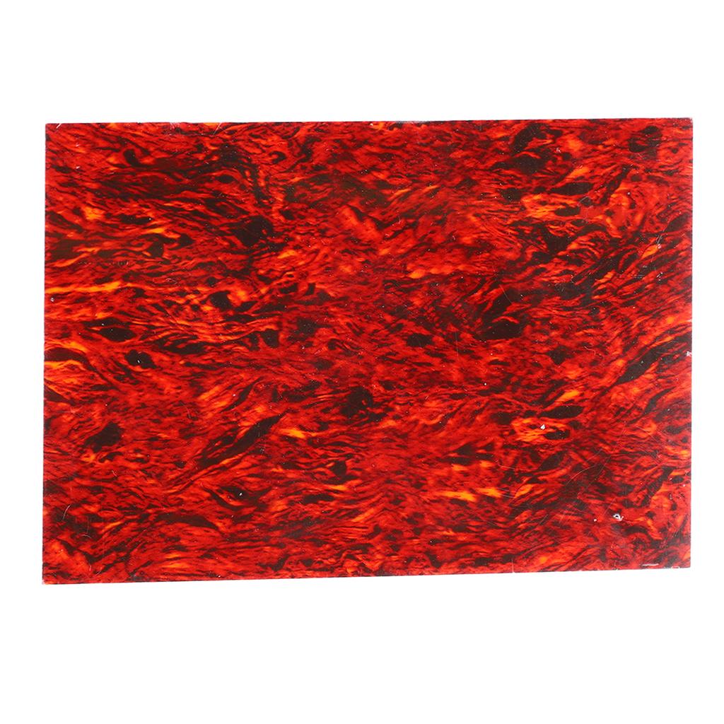 Guitar Pickguard PVC Celluloid Portable Electric Bass Scratch Plate Cover Backplate Sheet Red Armour