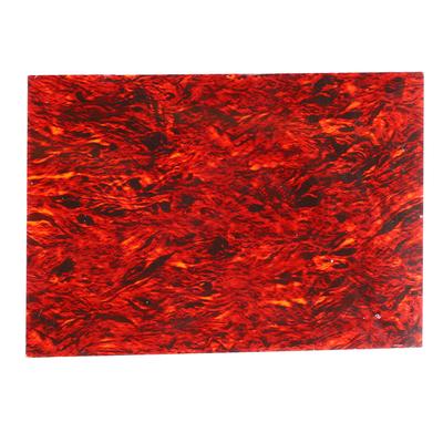 Battipenna per Chitarra PVC Celluloide Portatile Basso Elettrico Copertura Piastra Antigraffio Lastra Posteriore Rosso Armour