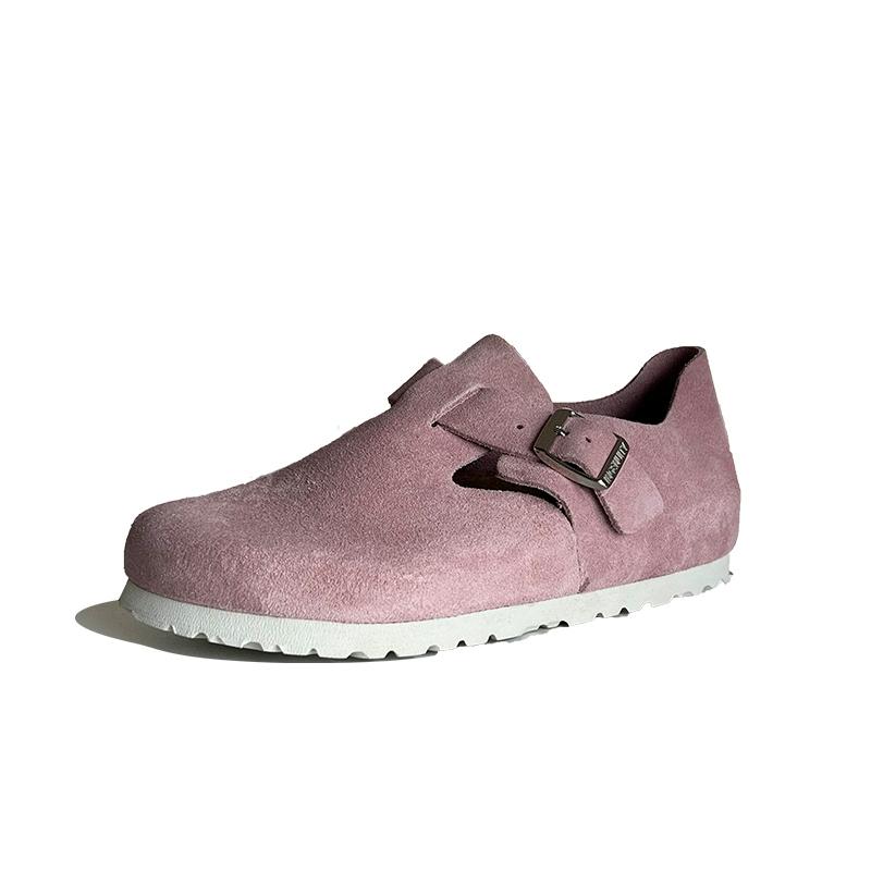 Fashion Muxinfei Genuine Leather Boken Slippers] New Soft Bottom Boken Slippers for Men and Women, Outerwear Boken Half Drag