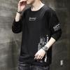 Men's Korean Style Long-Sleeve Slim Round Neck Sweater Shirt for Spring