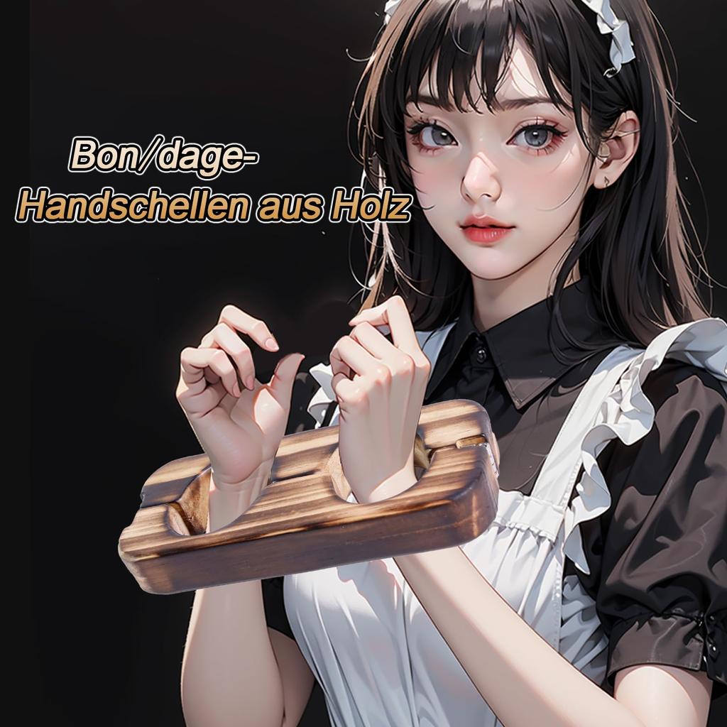 MFMYEE SM Bondage Wooden Fetish Bondage Wooden Board Bondage Wrist and Ankle Adult Bed Game Bondage SM Sex Props Handcuffs, Handcuffs, Roleplay, (L)