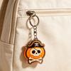 Halloween Acrylic Keychain Charm with Metal Ring, Clear Printed Bag Charm for Keys, Backpacks and Zipper Pull Accent