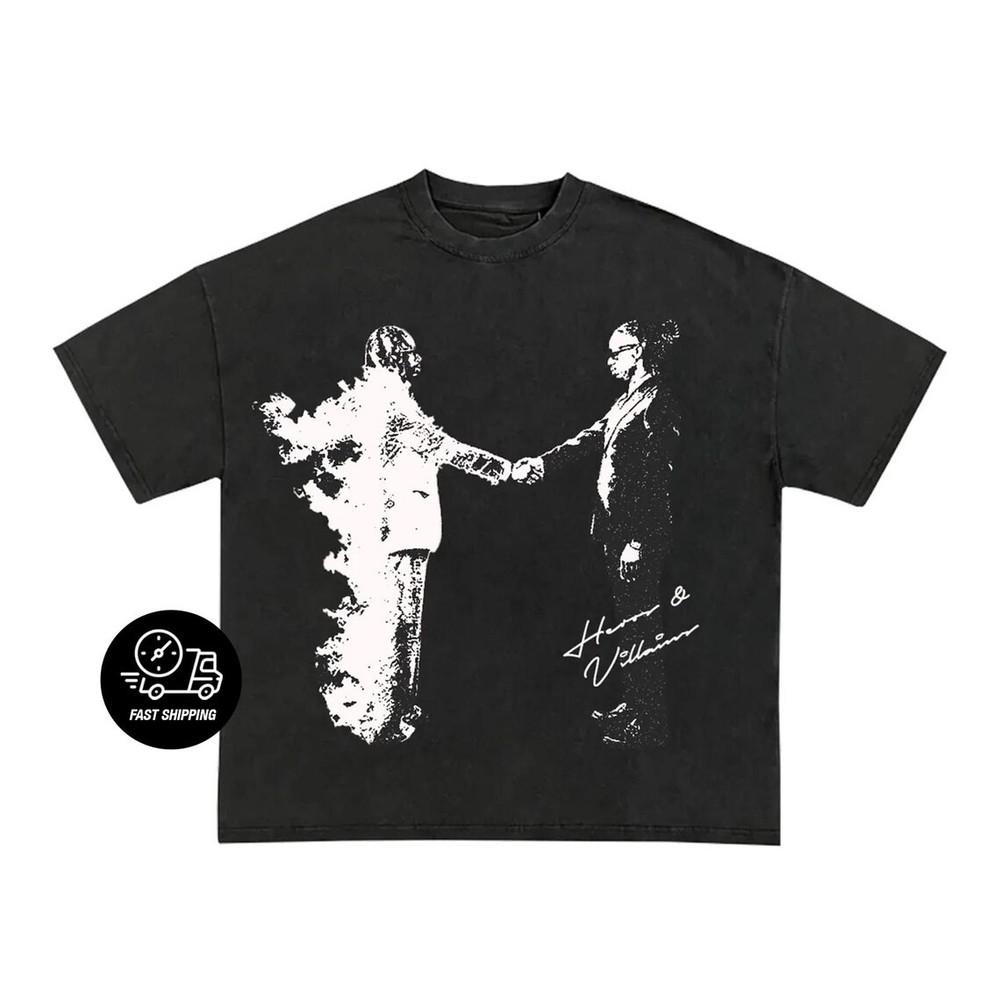 

Metro Boomin Heroes Villains T-Shirt Unisex Size S-5XL Unisex T-Shirt XXXXL