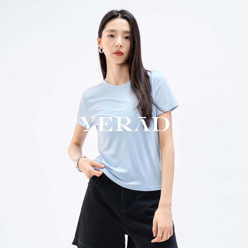 YERAD Women's Slimming Lyocell Linen Blend Short Sleeve T-Shirt
