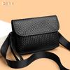 New Korean version tide woven breast bag first layer cowhide casual clutch bag real cowhide shoulder crossbody backpack