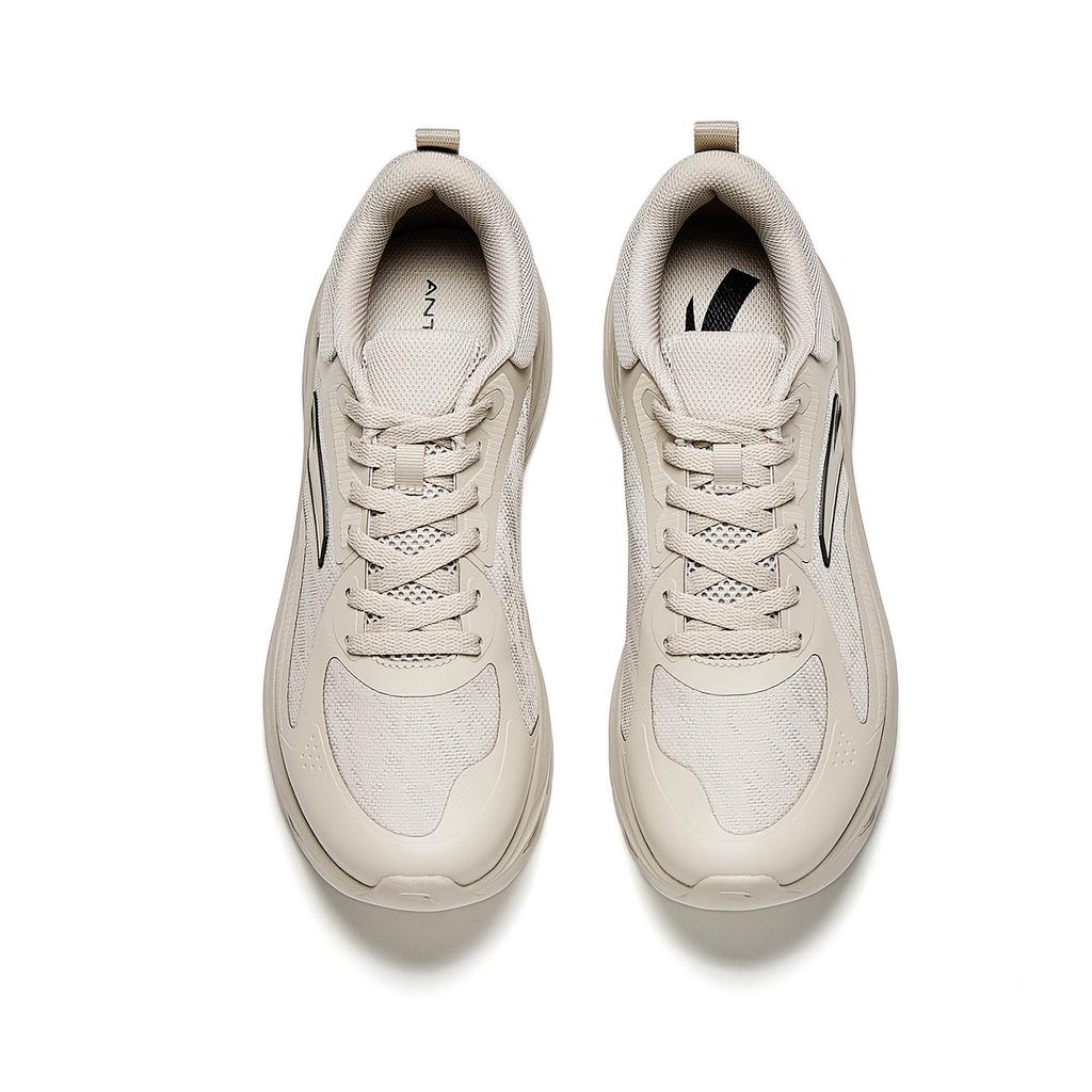 Men's Sneakers Anta Yi Chen Low top Thickened Cushioning Midsole Running Shoes Men's Plain Mist Gray