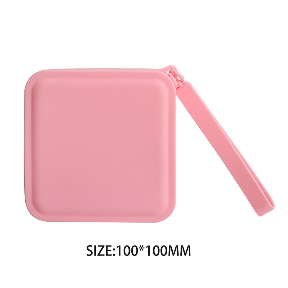 Mini Silicone Organizer Wallet Coin Purse Waterproof Smooth Zipper Earphone Bag Travel Pouch Students