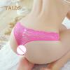 Sexy See-through Floral Lace G-String Women's Underwear Panties Solid Color Thong Comfortable