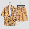 Mens Fashion Print Sets Kurzarm Shirt + Shorts 2Pcs Anzug Lose 2023 Sommer Casual Beachwear Männlichen Urlaub Hawaiian outfits