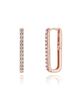 14K Line Square One-Touch Earrings (Gold Pin) ELGPEE442