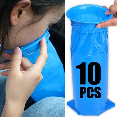 Disposable Car Cleaning Bags Portable Snap Ring Vomit Bag Pregnant Emergency Vomit Cleaning Bag Car Garbage Storage Bag 1000ML