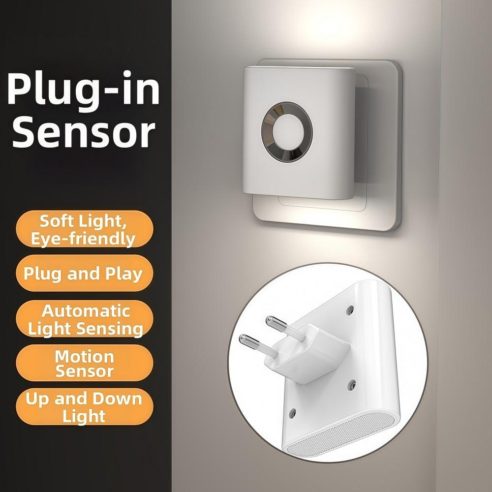 

Energy Saving Motion Sensor Light LED EU US Plug Wall Lamp For Bedroom Staircase Hallway Lighting Plug type-EU