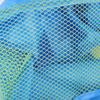 Portable Children Kids Mesh Drawstring Backpack Outdoor Beach   Toy Storage Bag (Blue)