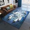 3D Wolf King Print Carpet Living Room Bedroom Cat Door Mat Porch Kitchen Bathroom Animal Room Decoration Carpet Crawling Mats