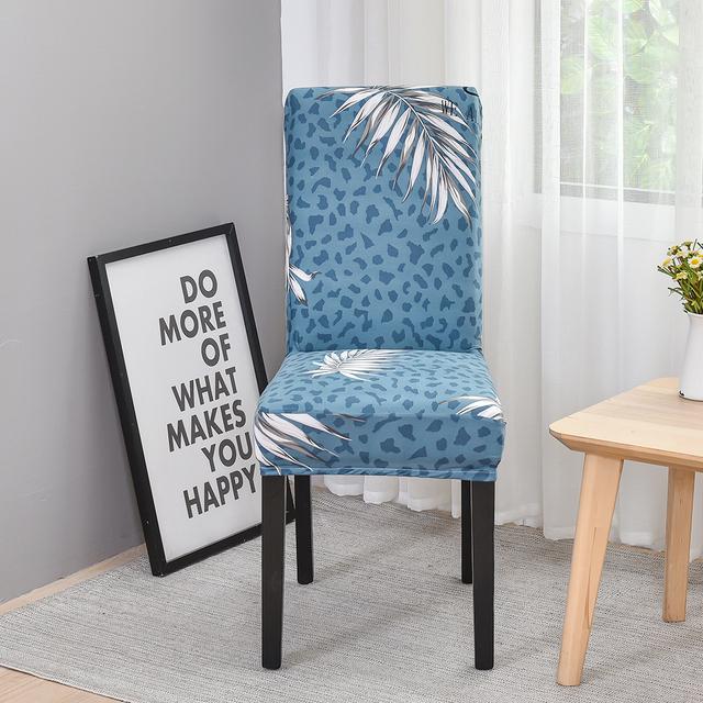 Stretchy Printing Chair Cover For Living Room Machine Washable Backrest Chair Seat Protective Covers Chair Slipcovers Restaurant Banquet Event