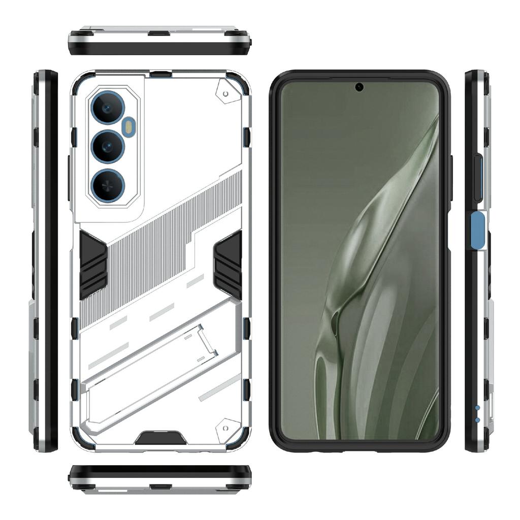 Pro Realme C65 4G Pouzdro PC+TPU Kryt telefonu proti poškrábání se skládacím stojánkem